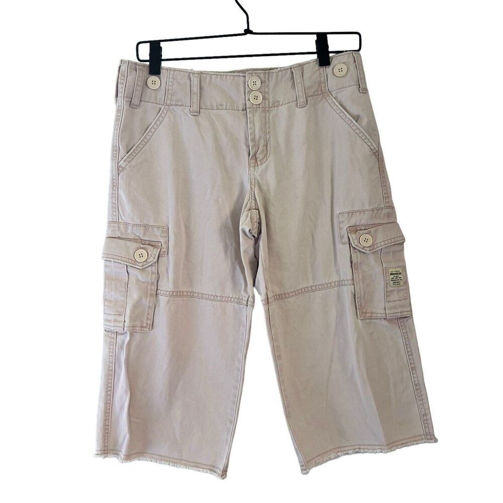 The Original Squeeze Jeans‎ Women's Pink Cargo Capris Y2K Size 7/8